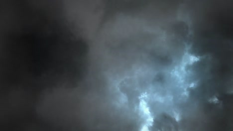lightening storm in clouds