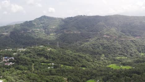 aerial view of the mountain in kohima