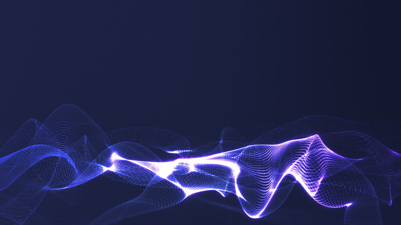 Abstract Glowing Digital Wave Background