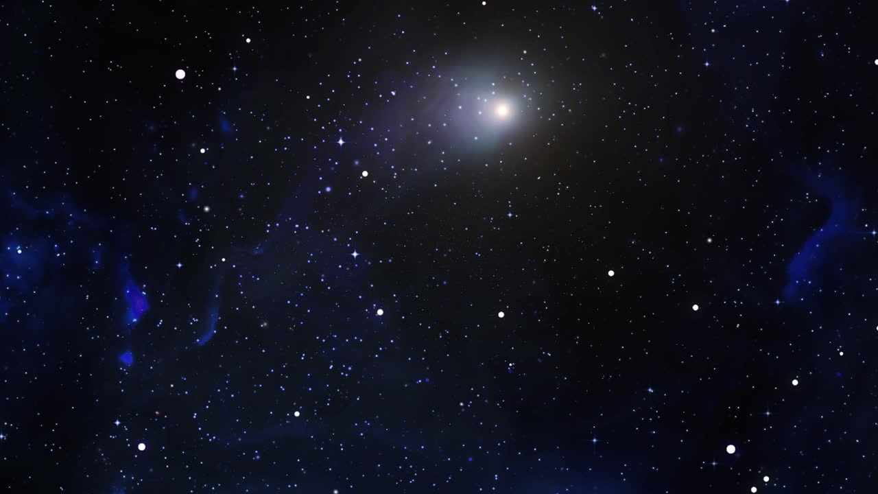 missões no espaço profundo na nebulosa azul