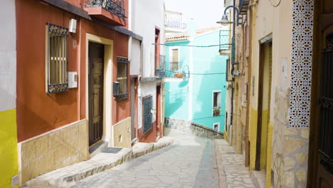 colorful spanish alleyway