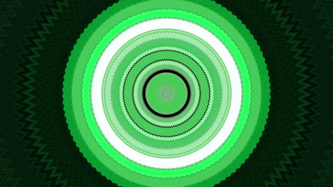 circular green pattern with zigzag border