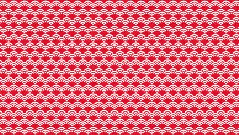 traditional japanese red texture. chinese seas loop pattern.