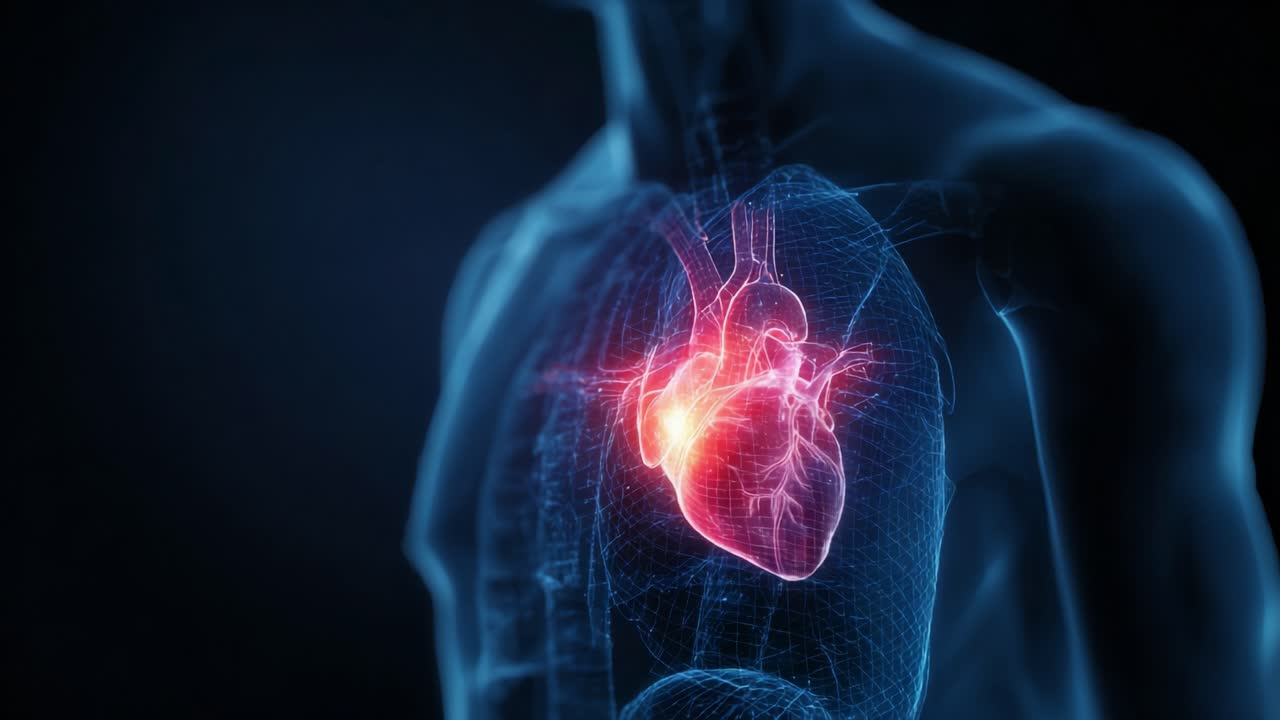 A Close-Up Visualization of the Human Heart, Portrayed in a Stunning 3D Render, Highlighting the Intricate Structures and Vital Role of This Organ Within the Human Body