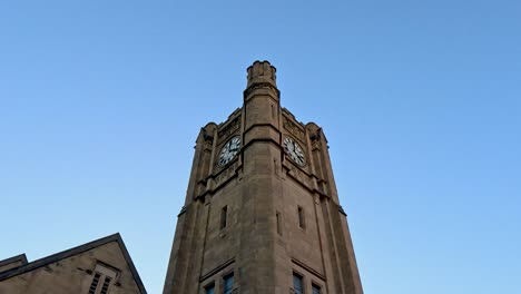 clock tower against clear blue sky