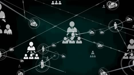 animation of network of connections on black background