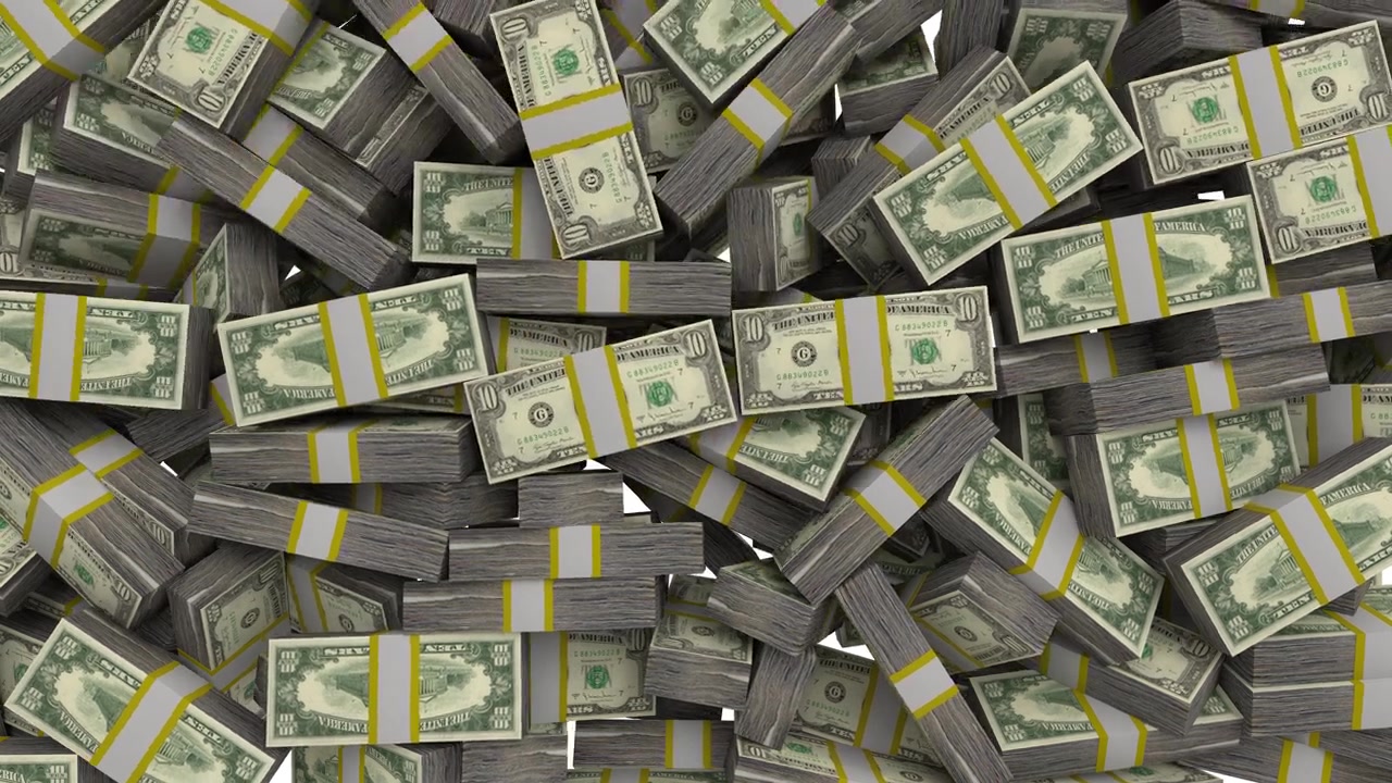 Pengestakke bundter overgang dollars finansiel gevinst USA amerikansk valuta