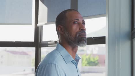 businessman looking away in modern office