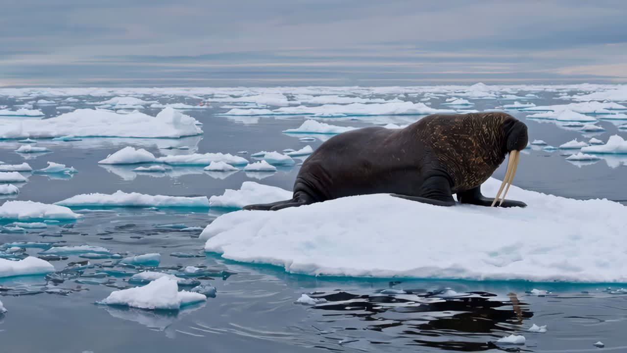Walrus on Ice Floe