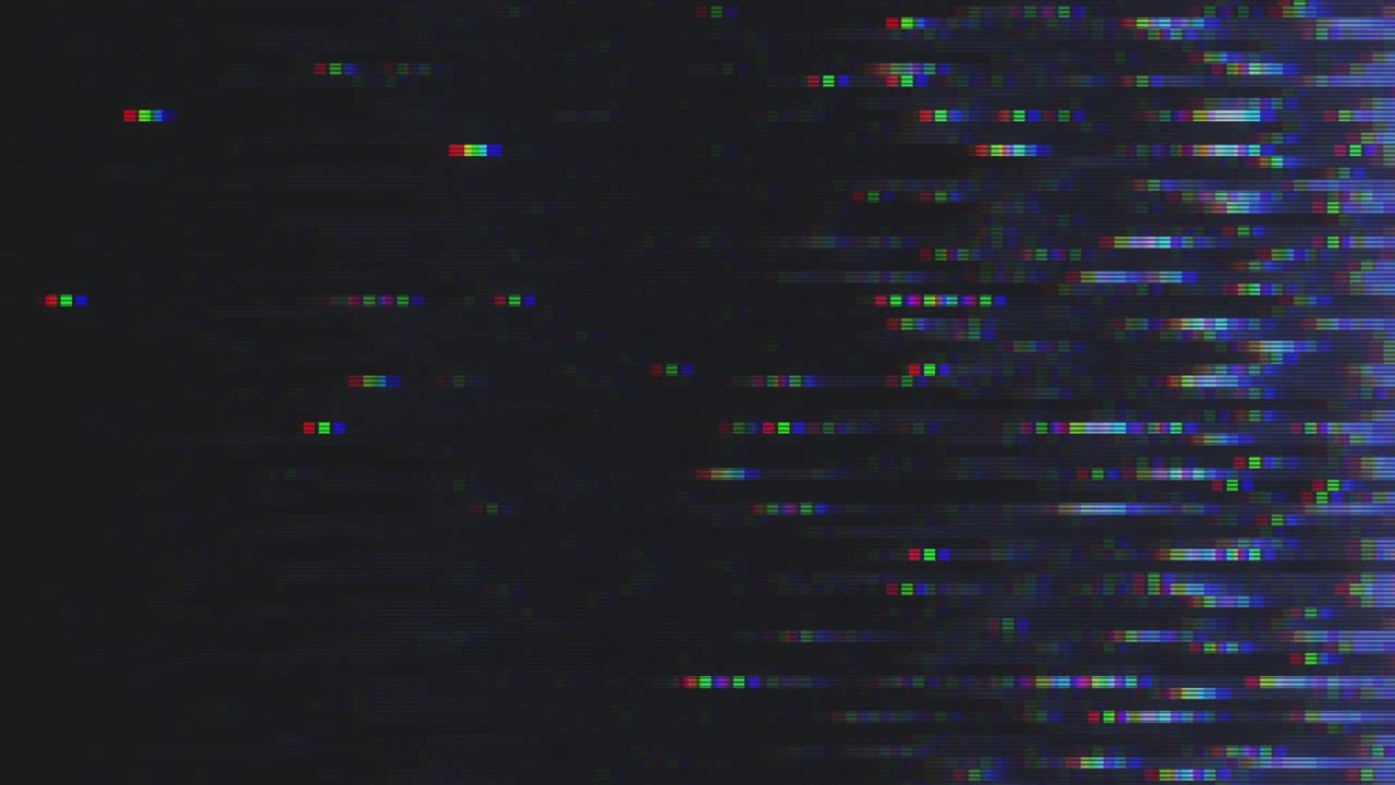 diseño único abstracto animación digital ruido de píxeles error de fallo daño de video