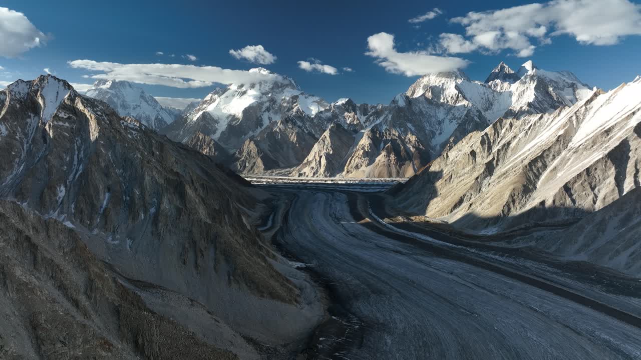 Aerial views over the Karakoram range, Pakistan.