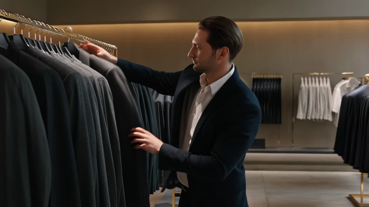 Man shopping for suits