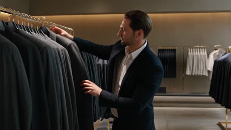 man shopping for suits