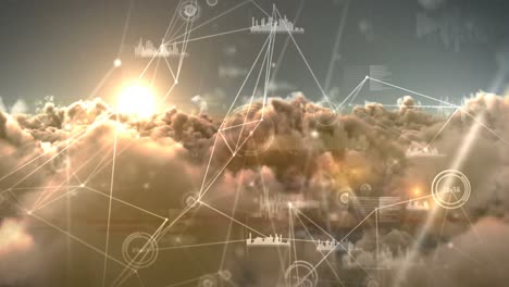 Binärcodes-Und-Linien-Vor-Weißen-Wolken-4k