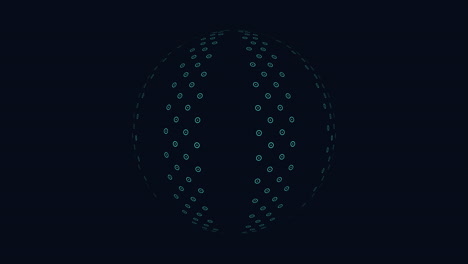 Green-grid-pattern-sphere-on-black-background