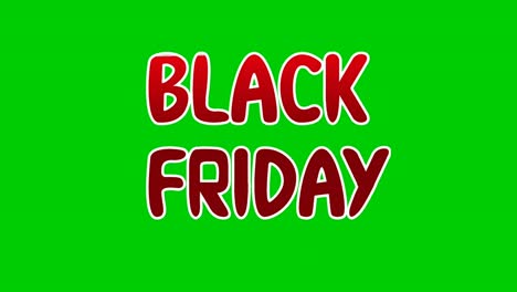 Black-Friday-Text-Cartoon-Animationsgrafiken-Auf-Grünem-Hintergrund-Für-Rabatt-,-Shop--Und-Geschäftskonzept-Videoelemente