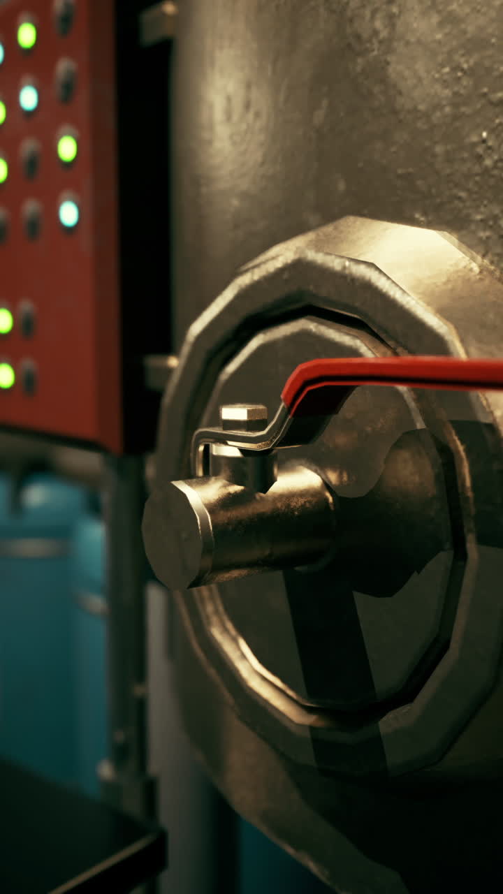 cierre de una válvula metálica