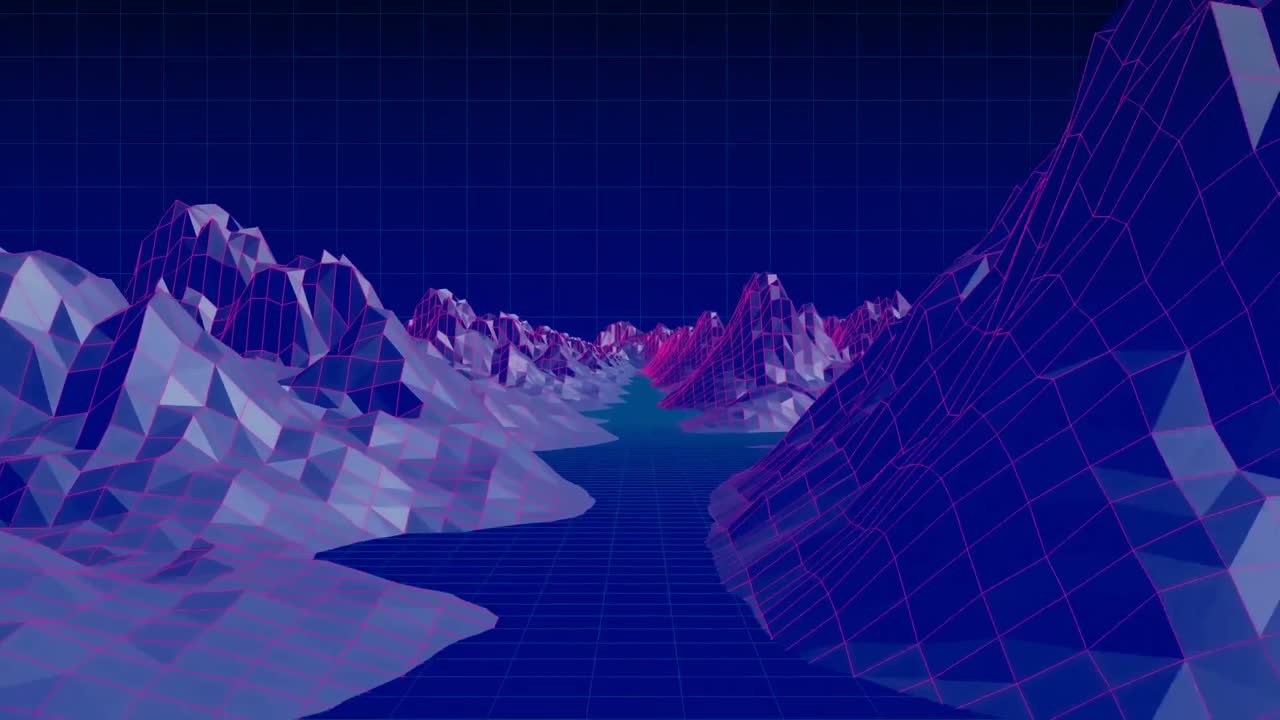 Digitally generated video of mountain