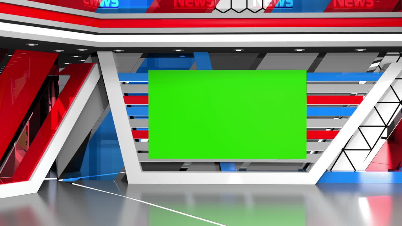 3d 가상 뉴스 스튜디오 배경 루프