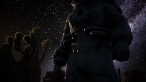 la formación de astronautas y estrellas de la vía láctea en el valle de la muerte