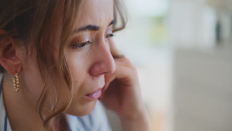 Sad-Pensive-Businesswoman-Close-Up-Portrait