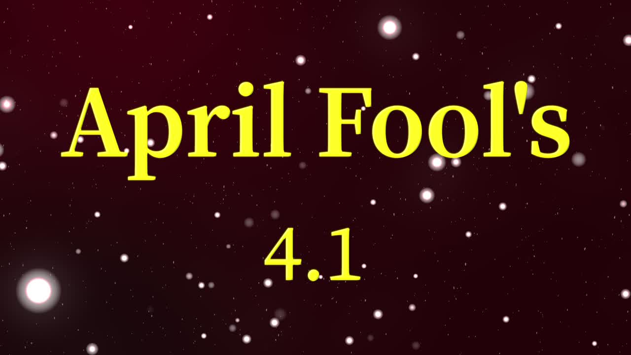 4월의 어리석은 영어 메시지 텍스트 애니메이션 모션 그래픽