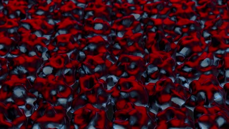 renderizado en 3d de la textura de metal líquido rojo y azul