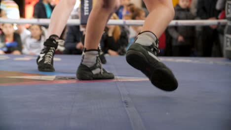 young women boxing match