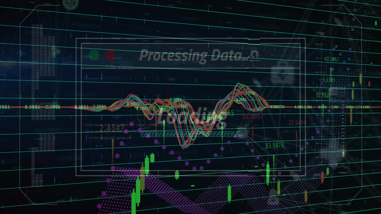 Animation of text and financial data processing