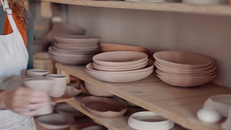 Pottery, creative ceramic cups