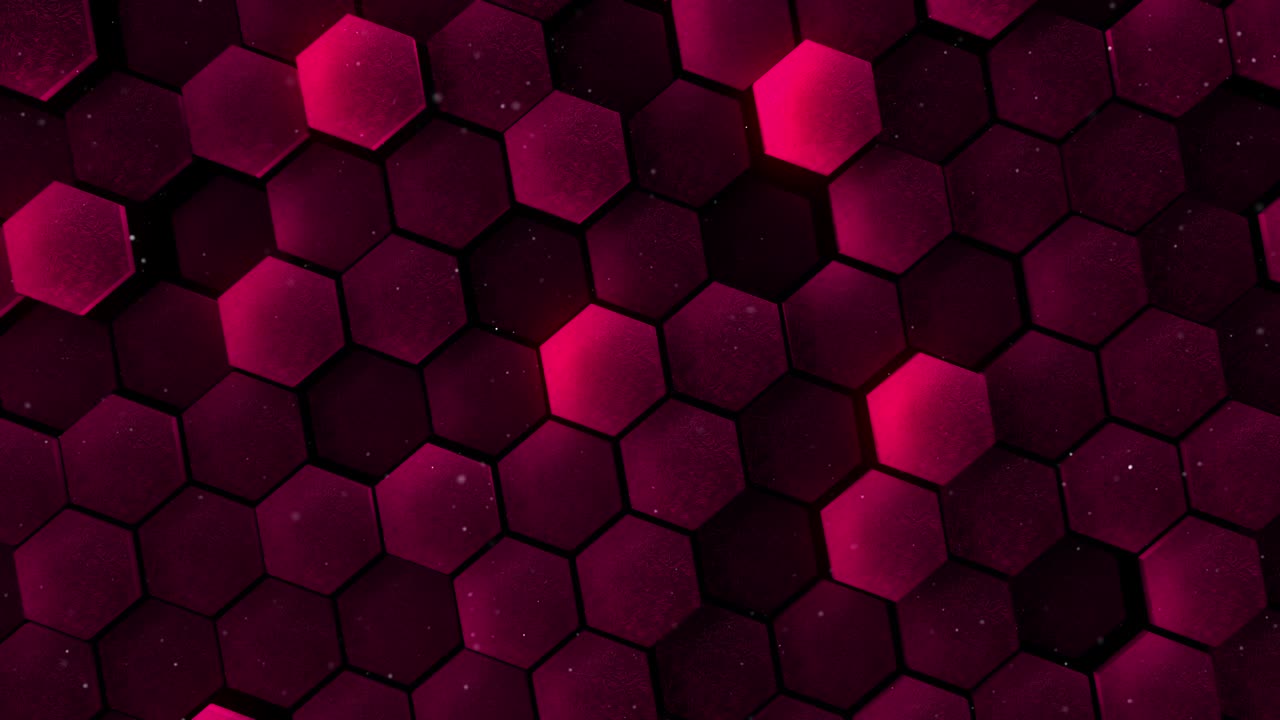 animación hexagonal abstracta patrón multicolor concepto suave de 4k