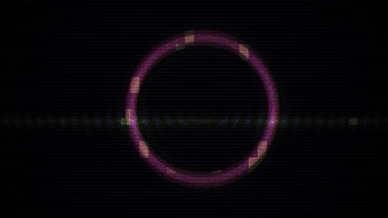 Abstract Purple Glowing Rings Moving Across Dark Background