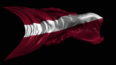 waving flag of latvia