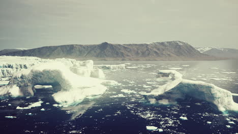 big glacier on the coast of antarctica a sunny summer afternoon