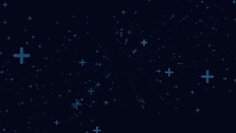 Mysterious-night-blue-background-with-white-stars-and-black-crosses