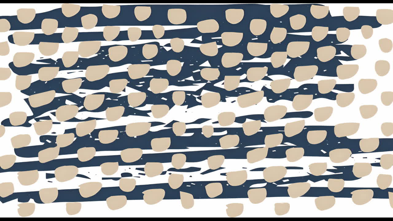Abstract Pattern with Beige Dots and Dark Shapes
