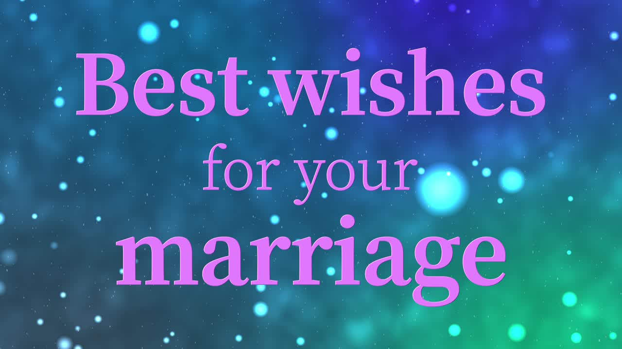 당신의 결혼에 대한 가장 좋은 소원 문자 메시지 애니메이션 모션 그래픽