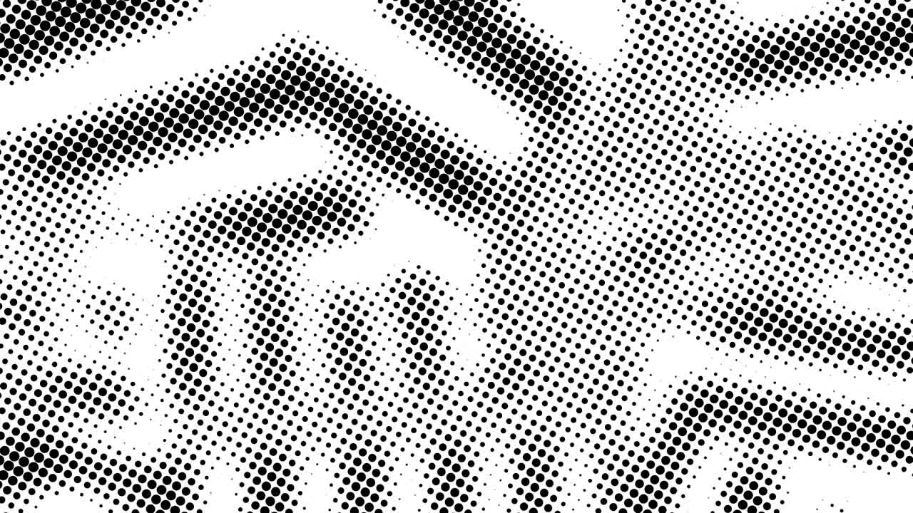 많은 점의 반 음색, 컴퓨터 생성 추상적인 배경, 광학 착각 효과와 함께 3d 렌더링 배경