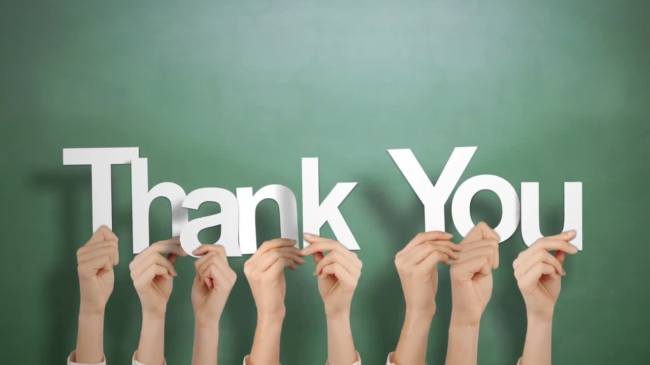 손을 들고 고마워요