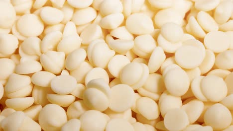 close-up view of white chocolate chips