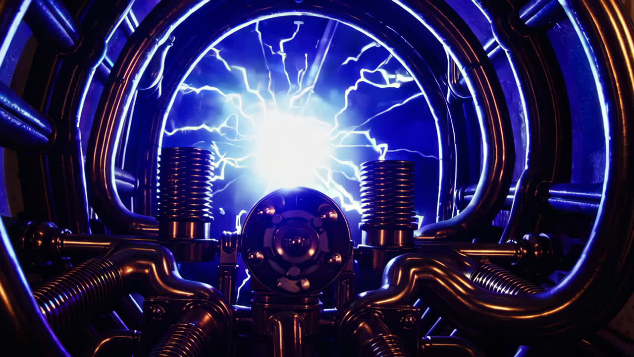 플라즈마 방출을 가진 미래의 기계