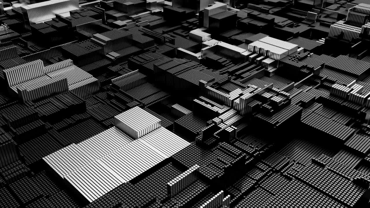 4K Abstract Cubic Technology Background.