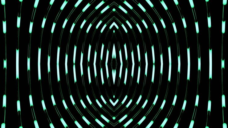 Abstract Green and Black Geometric Pattern