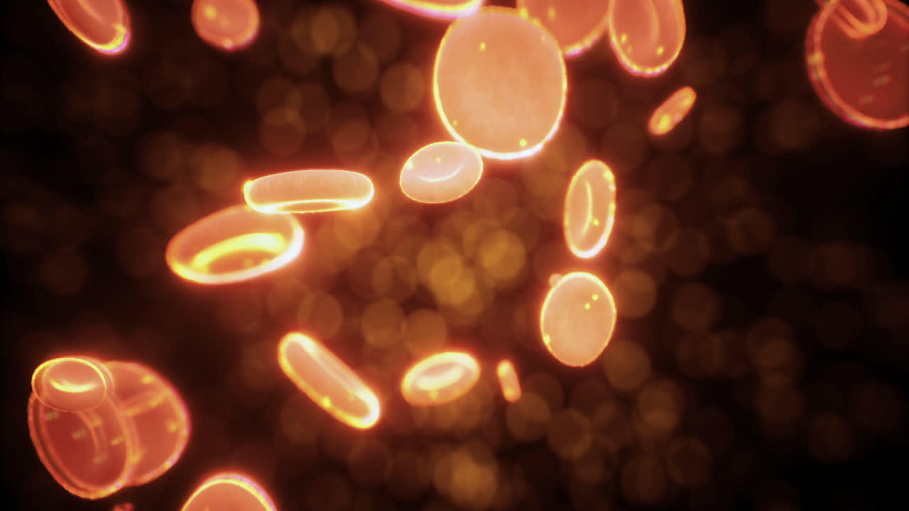 Floating micro particles create a mesmerizing dance in vibrant colors