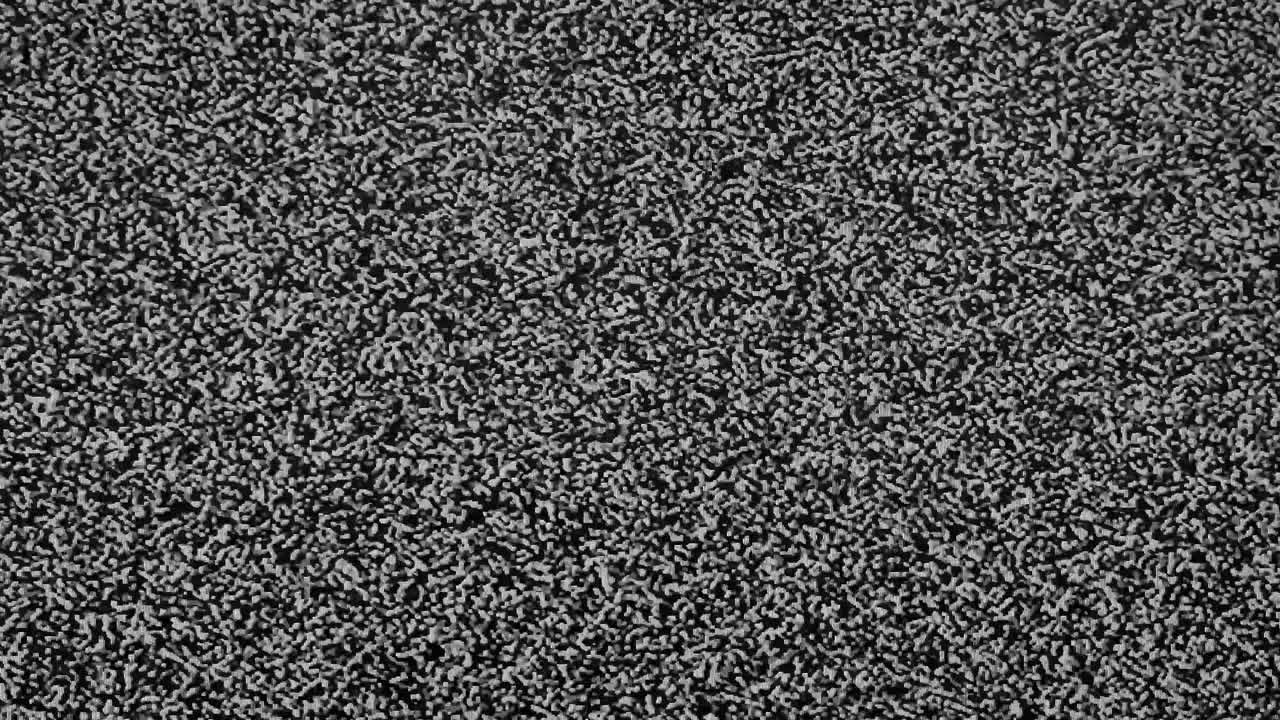 White noise on the old television, no channels work during a pandemic