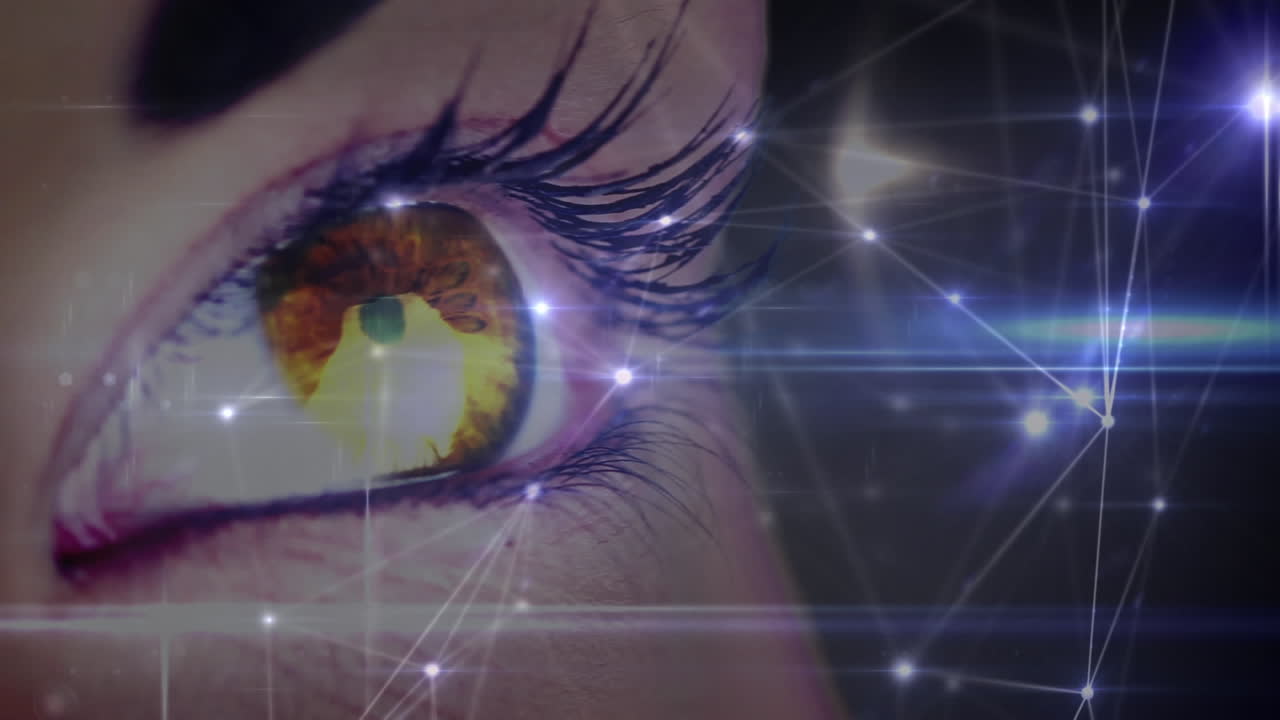 los ojos femeninos cambian de color.