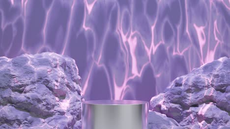 elektrische rosa energie zwischen den gesteinen hintergrund