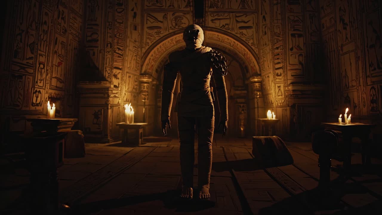 고대 이집트의 배경에서 스팀 크 미