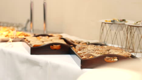 delicious lunch served by catering on tray's during an event