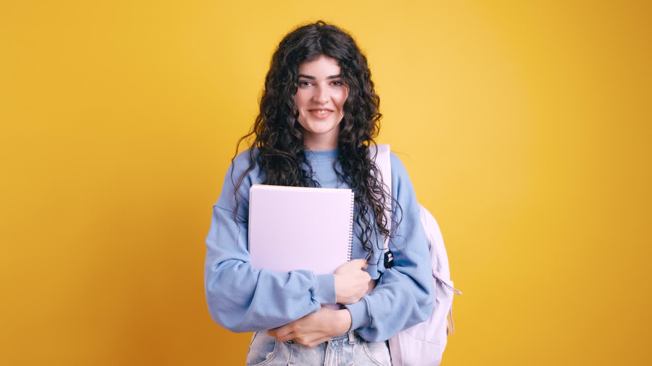 Teenage student celebrating success